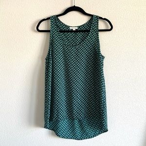 Pleione Scoop Neck Geometric Tank